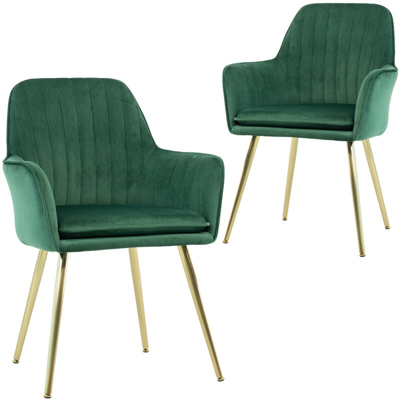 Fabric Dining Chair Gold Dining Chair with Metal Legs Hot Modern Luxury Design Upholstered Velvet Home Furniture 