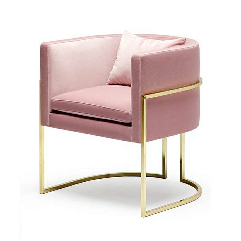 Custom Cafe Metal Dine Armchair Restaurant Chair Modern Dining Room Furniture Velvet Fabric Dining Chairs