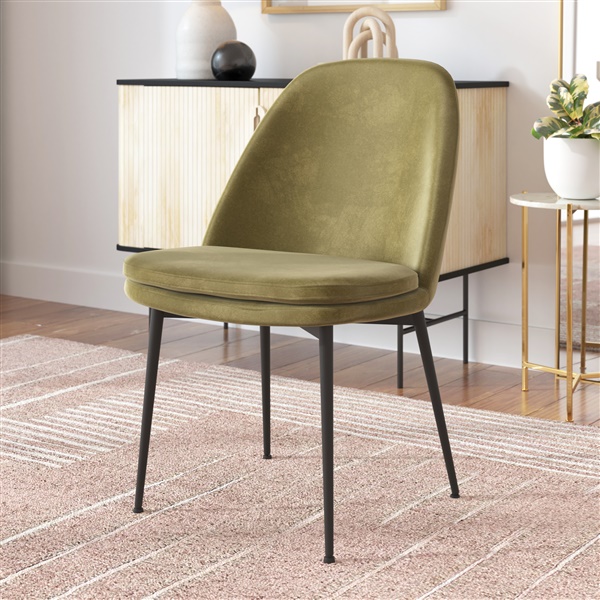 Moden Design Velvet Fabric Dining Chair Banquet Hotel Elegant Contemporary Dining Chairs