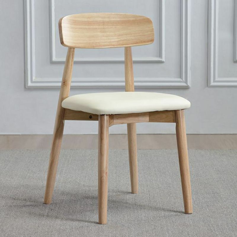 Dining Room Furniture Fabric Covered Upholstered Chairs Wood Dining Chair with Natural Color