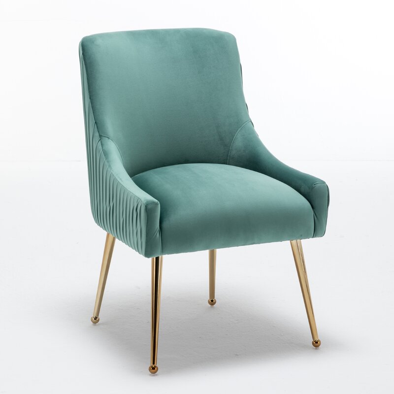  High Quality Modern Velvet Dining Room Furniture New Nordic Pink Fabric Dining Chair