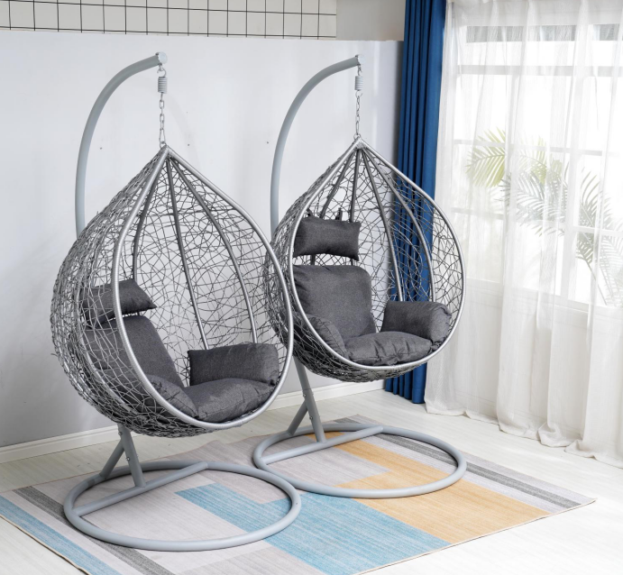Garden Rattan Swinging Chairs Hanging Egg Chair Modern Wicker Patio Swing Chair