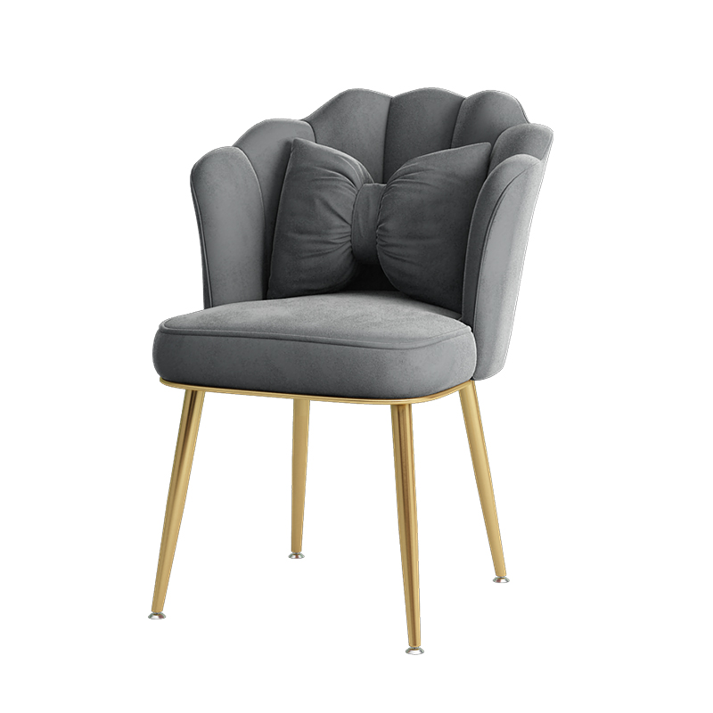 Modern Yellow Velvet French Nordic Dining Room Chairs with Metal Legs Wholesale Hot Sell Luxury Home Furniture 