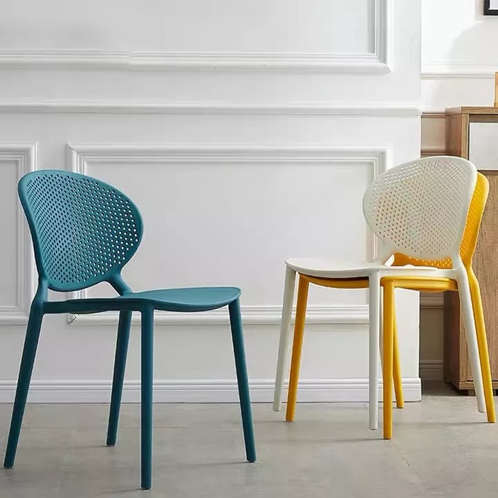 Dining Chair Stacking Dining Restaurant Chair Cheap Polypropylene Plastic Breathable Plastic High Quality Modern Home Furniture