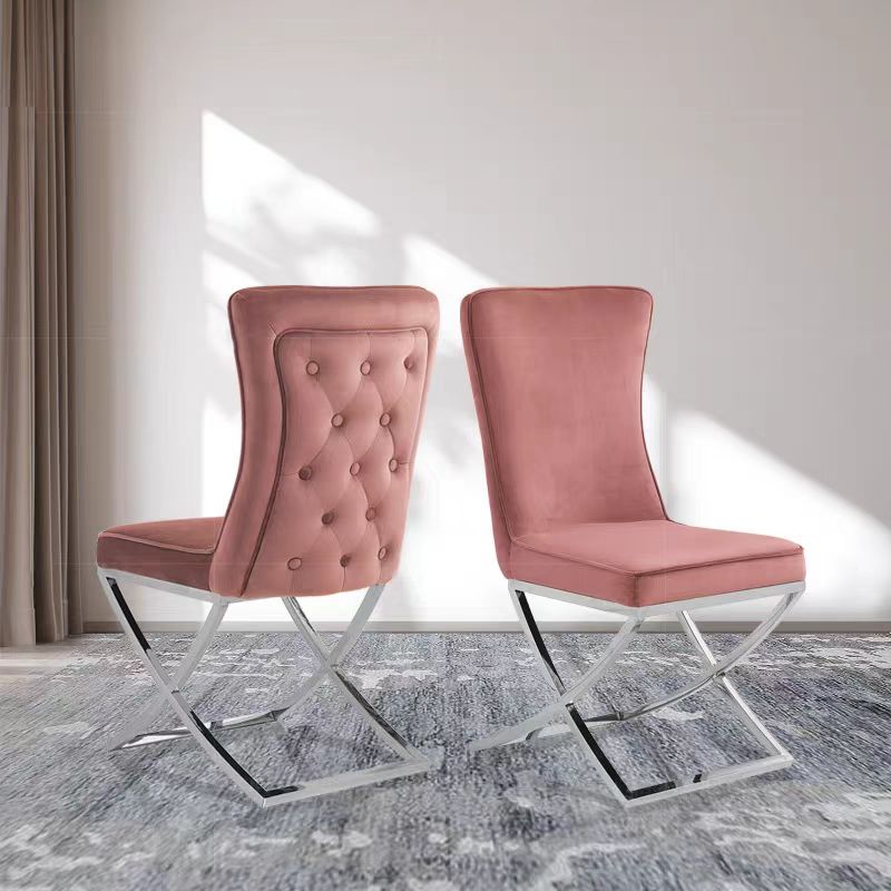 Velvet Restaurant Dining Room Chairs Design Upholstered Soft Fabric Nordic Luxury Modern for Restaurant