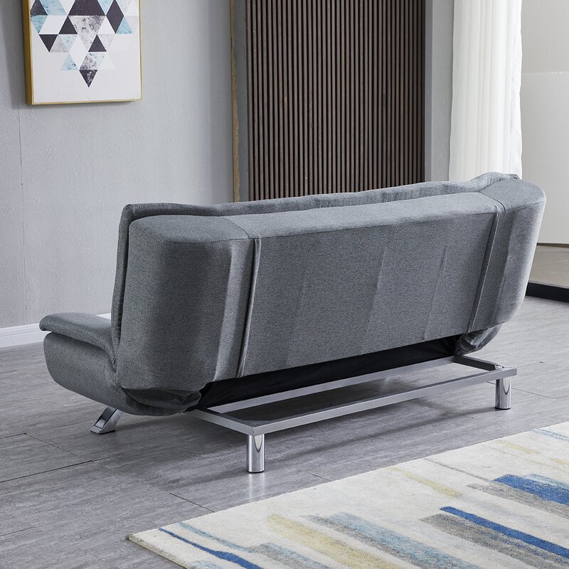 Space Saving Living Room Modern Velvet Folding Extendable Sofa Bed