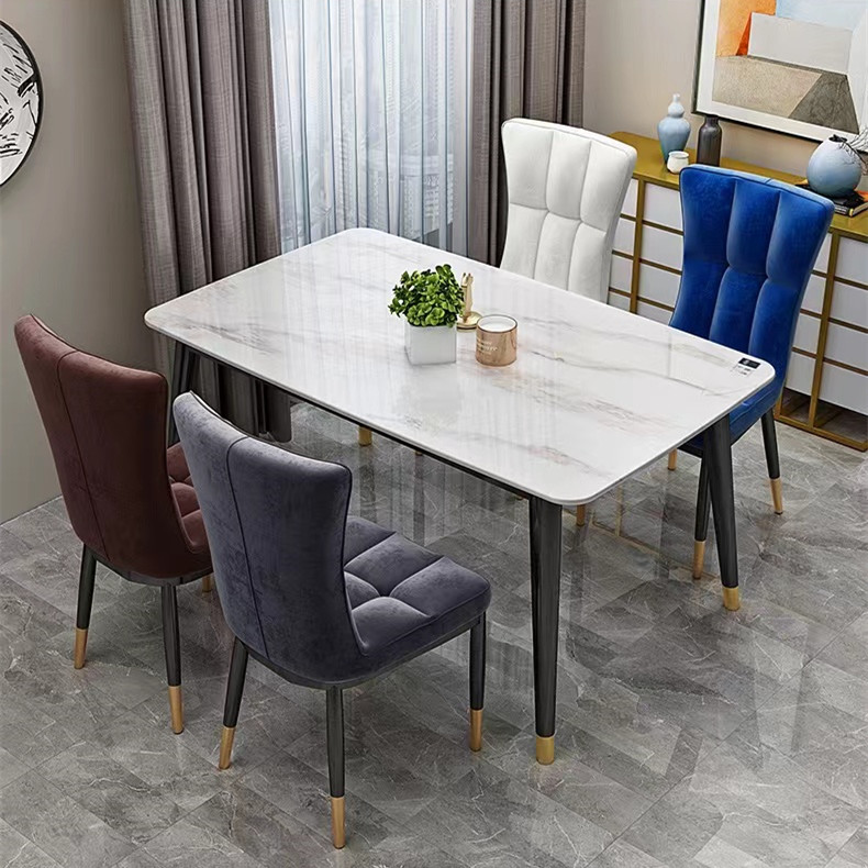 New Design Luxury Velvet Upholstered Modern Dining Chairs for Home