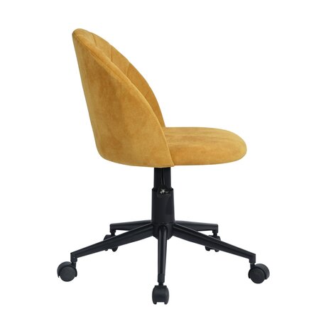 Modern Cheap Low Back Office Chair Velvet Swivel Home Office Chair With Metal Legs