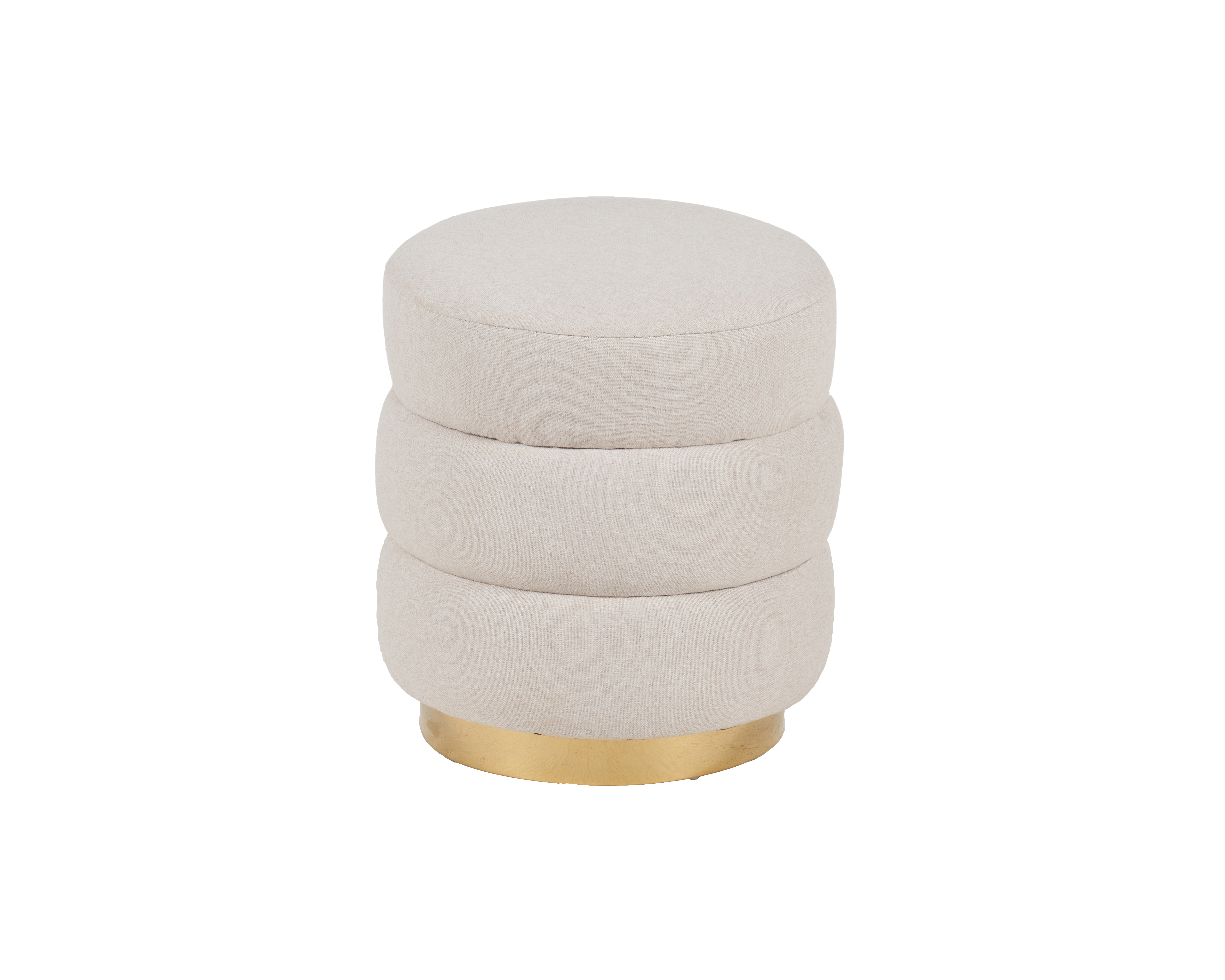 High Quality Modern Stools Small Round Ottoman Stool Pouf with White Teddy