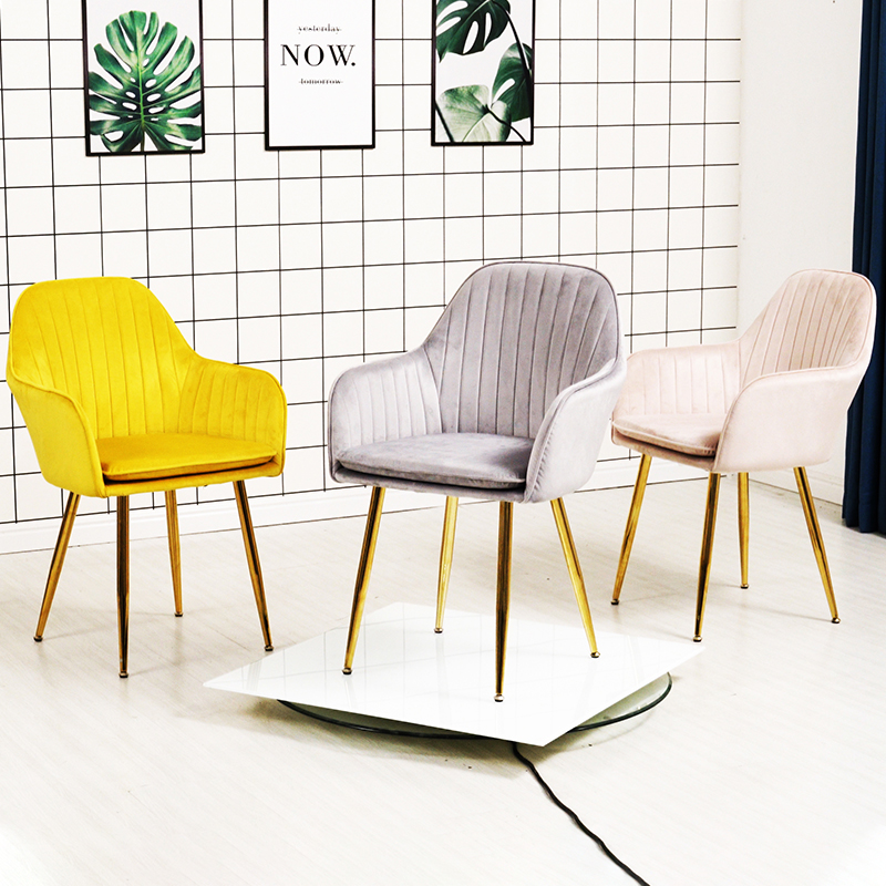 Home Furniture Velvet Restaurant Dining Room Chairs Design Upholstered Soft Fabric Nordic Luxury Modern for Restaurant