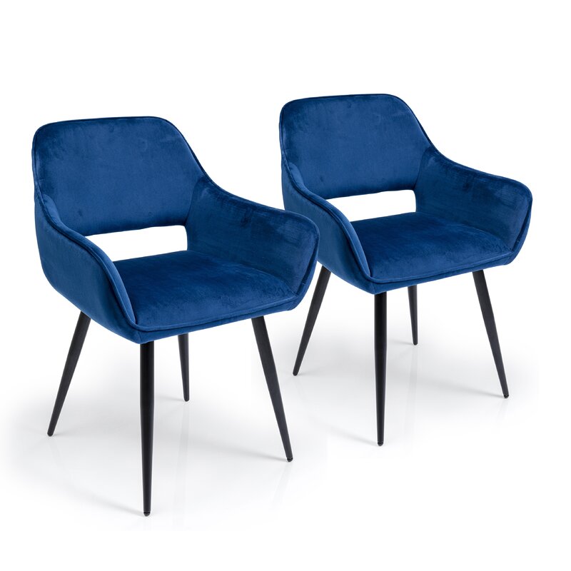 High Quality Nordic Style Velvet Dining Chairs Hotel Restaurant Comfortable Cushion Dining Arm Chairs