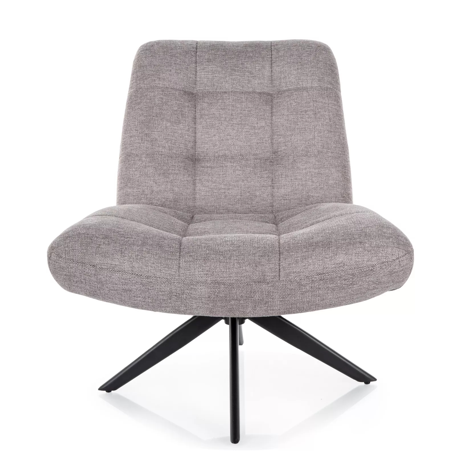 360 Degree Swivel Accent Chair Beige Armchair with Metal Base