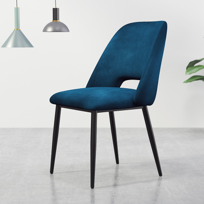 Modern Design Dining Chairs Velvet Upholstered Metal Legs Dining Room Chair