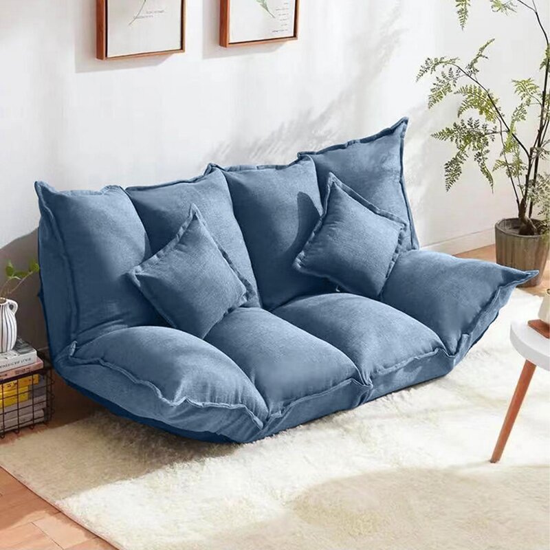 Modern Living Room Furniture Sleeper Blanket Sofa Cum Bed Luxury Velvet Folding Fabric Lounge Lazy Sofa