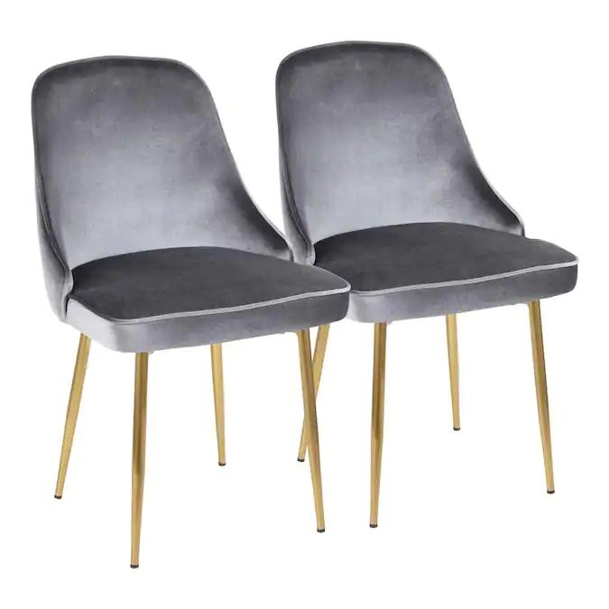  New Nordic Design Velvet Dining Chairs Durable High Back Chromed Golden Metal Dining Chair