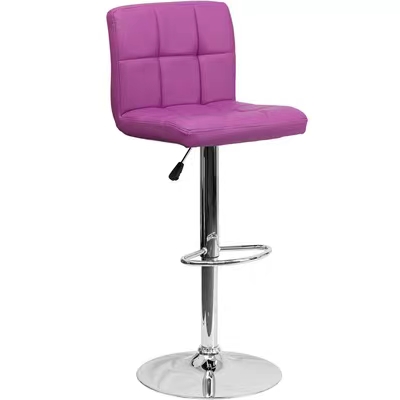 Modern bar Chairs bar Lounge Chairs Metal High Chair Pu Upholstere Adjustable Chromed Footrest Barstool