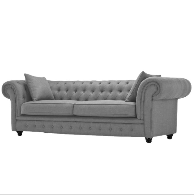 Newest Modern Luxury Grey Velvet Fabric Sofa Set Furniture Chesterfield Sofa Living Room Sofas