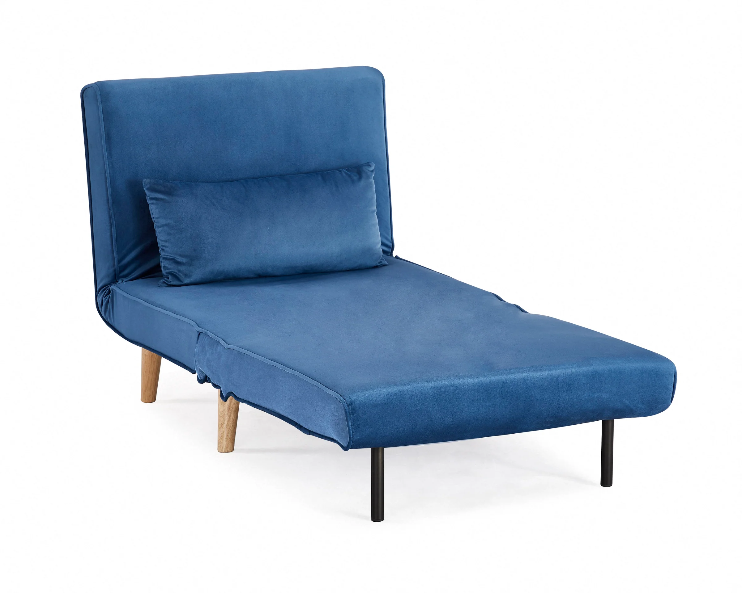 Hot Selling Velvet Single Seat Sofa Bed Solid Wood Leg