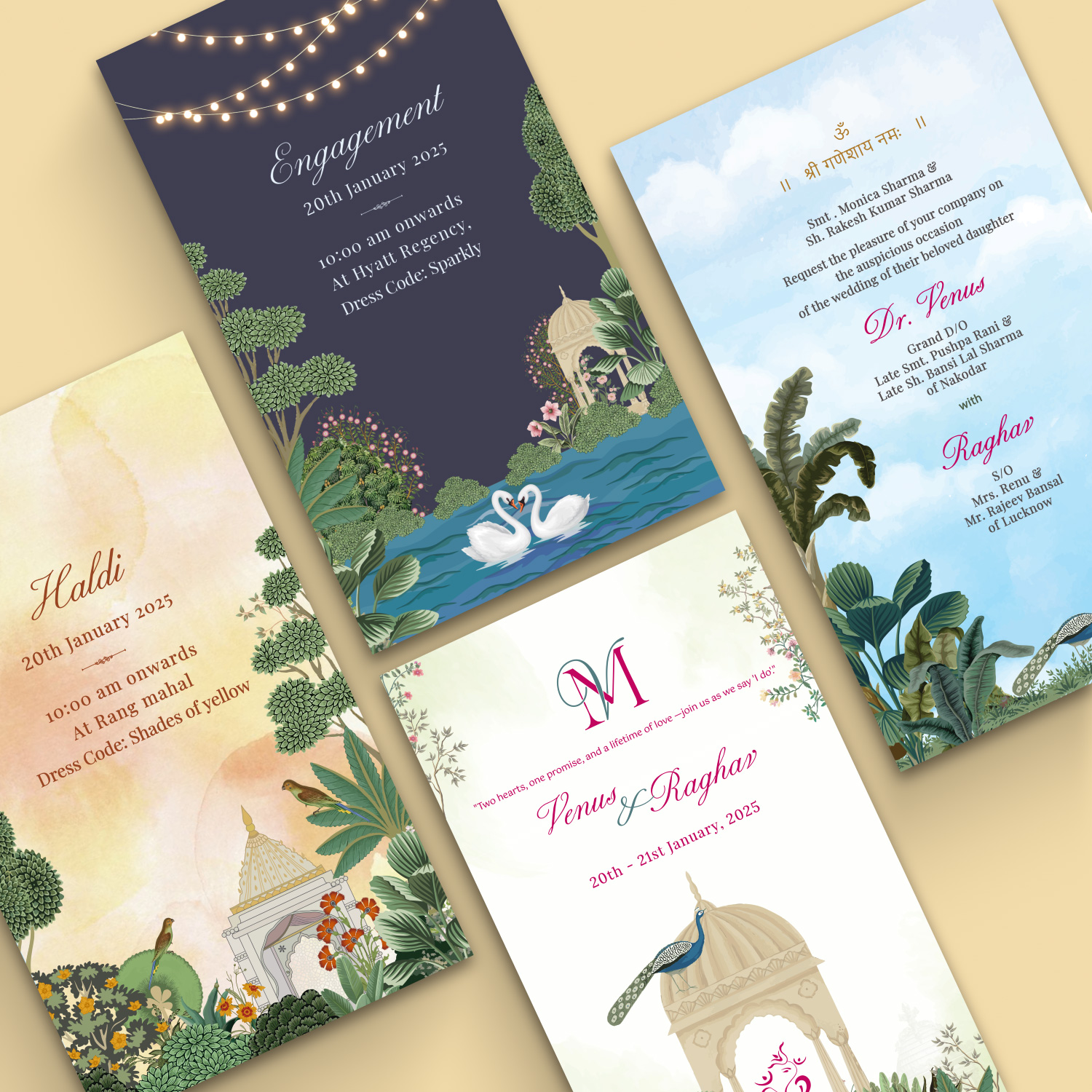 Indian Heritage inspired Indian wedding invite