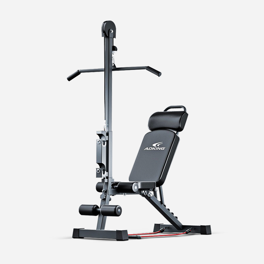 Foldable Commercial Sit up Bench with Lat Pull Down DB1816PL