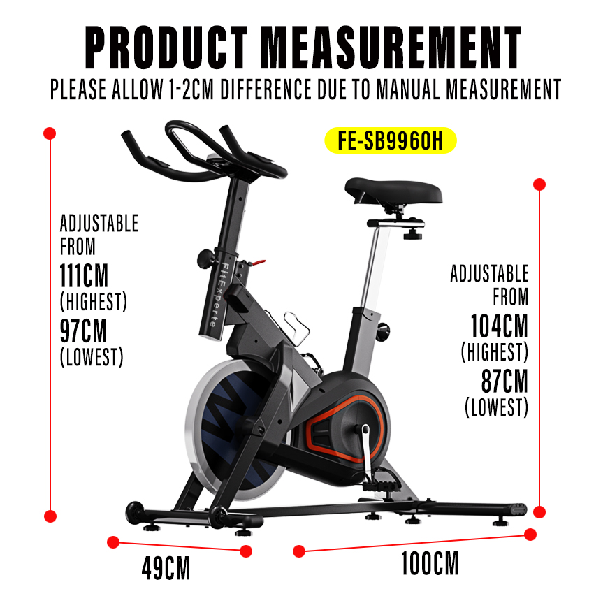 FitExperte STRONGEST BIKE Semi-Commercial Spinning Bike Indoor Exercise SB9960H