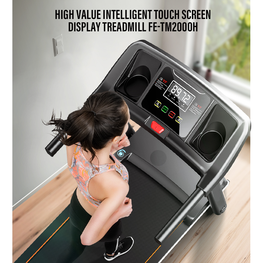 FitExperte Foldable Treadmill Jogging Running Machine TM2000H