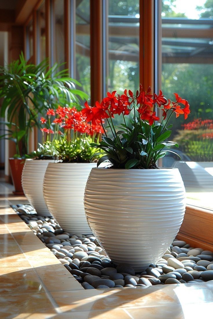 Modern White Ceramic Planter