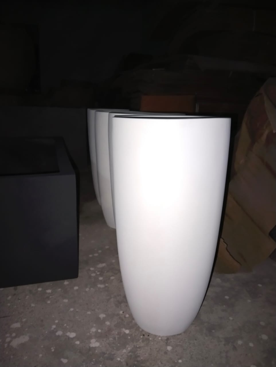 Tall White Flower Vase