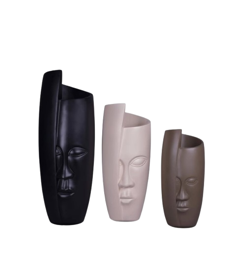 MODERN ABSTRACT FACE VASE