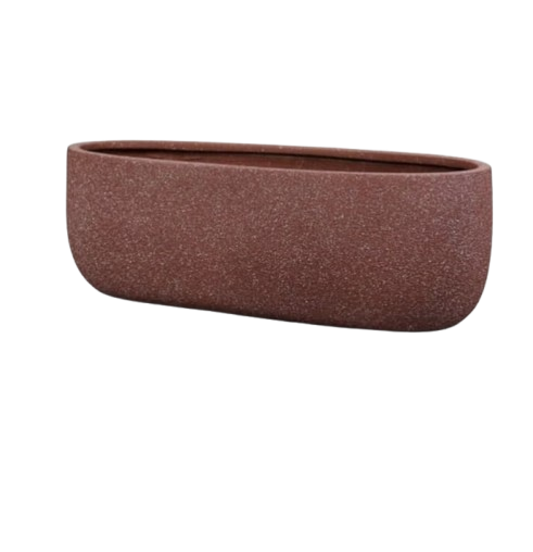 FRP OVAL PLANTER – RUST BROWN