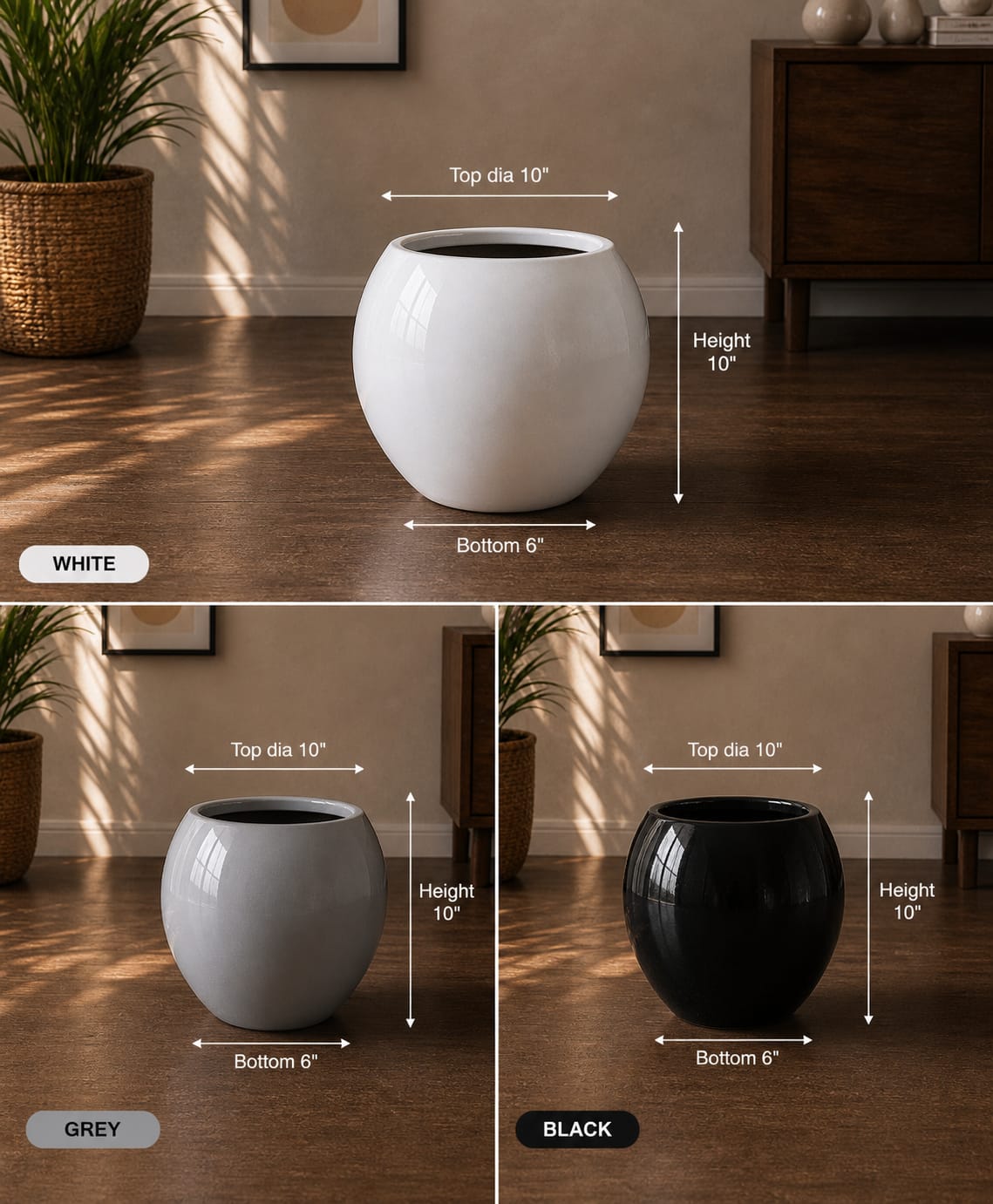NEO SPHERE SMALL FRP PLANTER