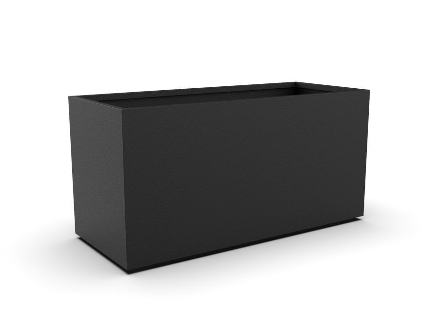 MODERN BLACK FRP RECTANGULAR PLANTER BOX