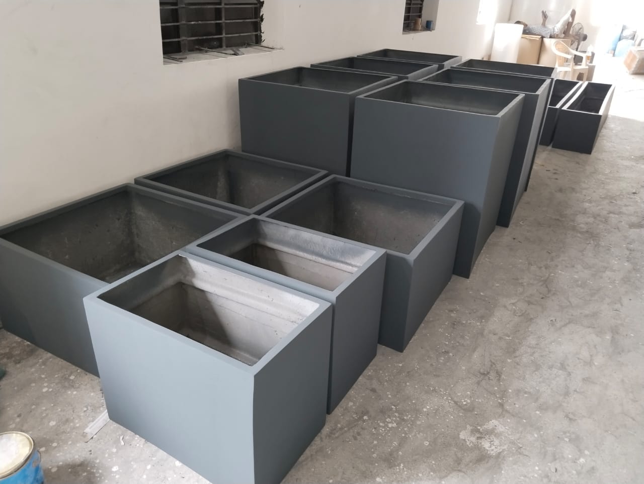 Large Modern Concrete Planters