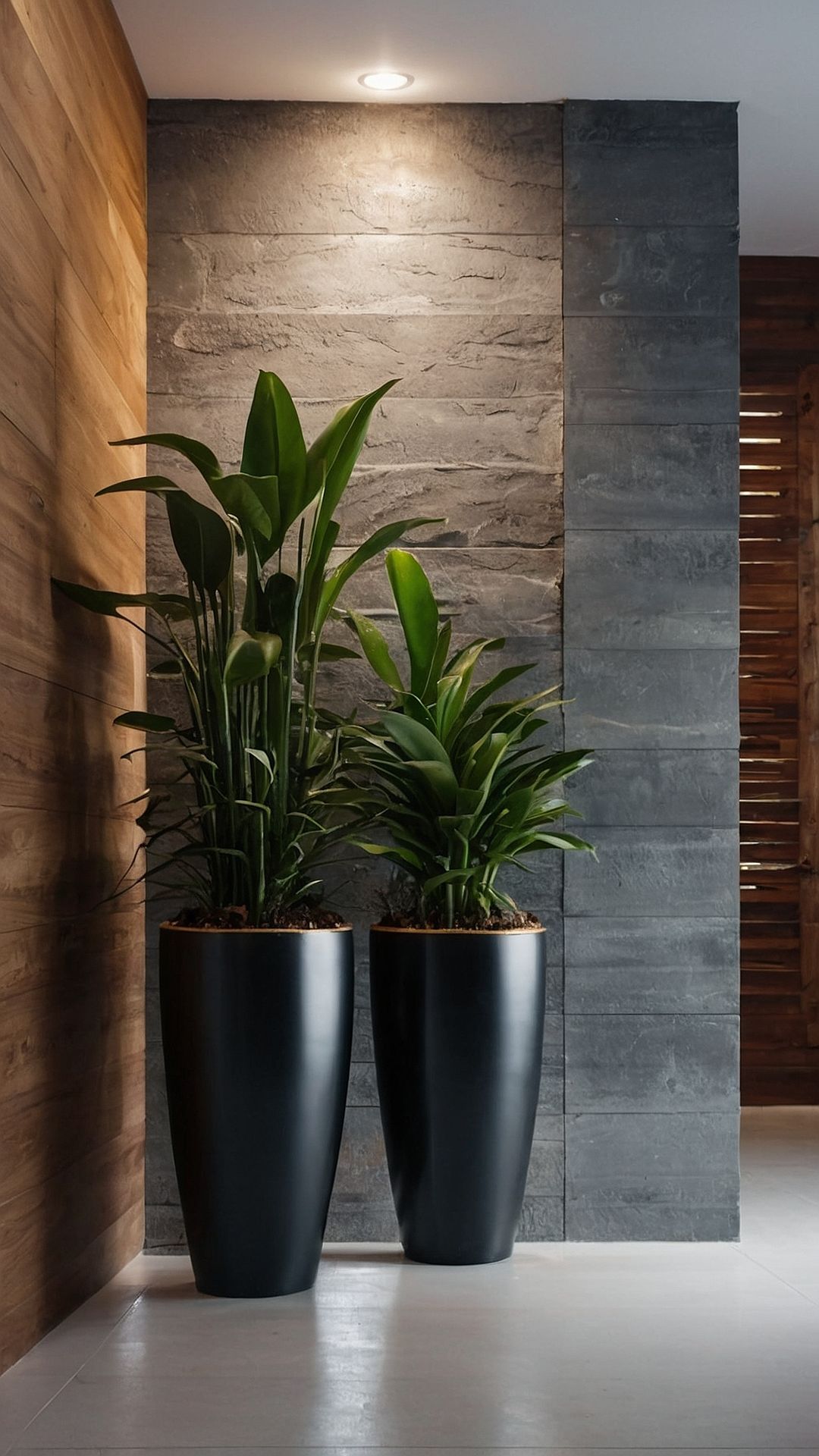 Tall Black Indoor Plant Pots
