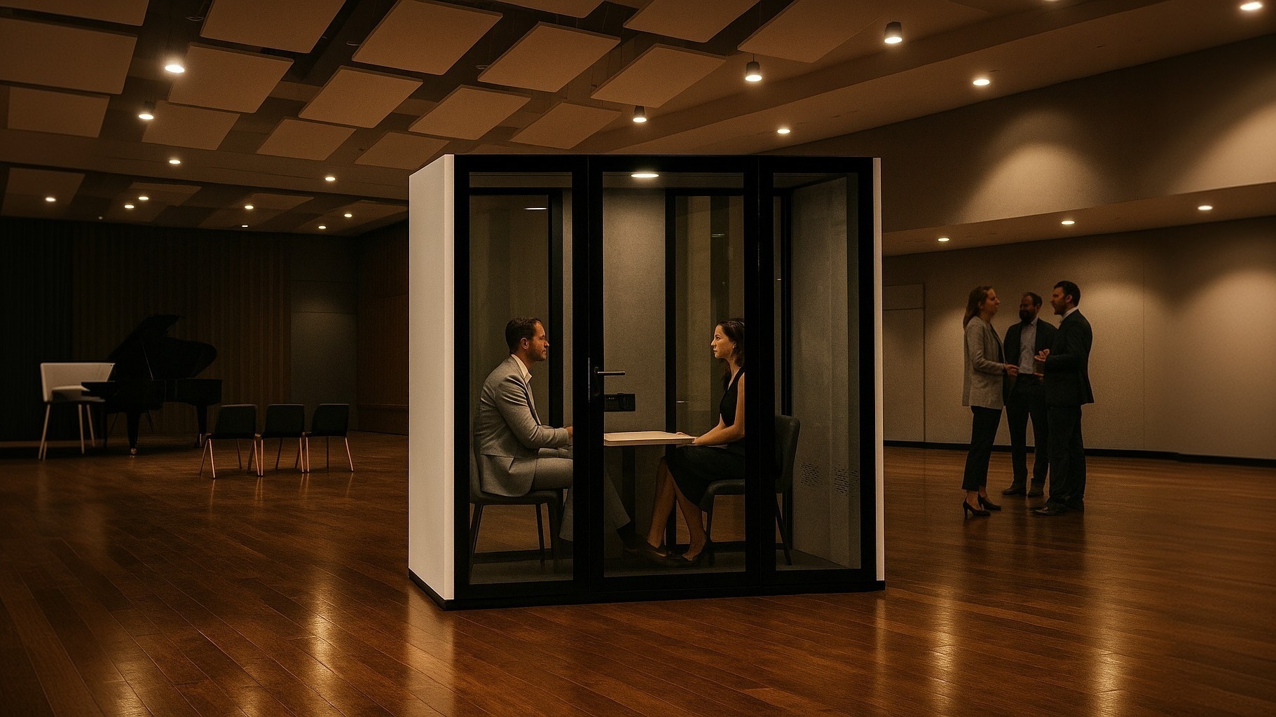 Soundproof Office Pod Phone Booth - 2-4 Person