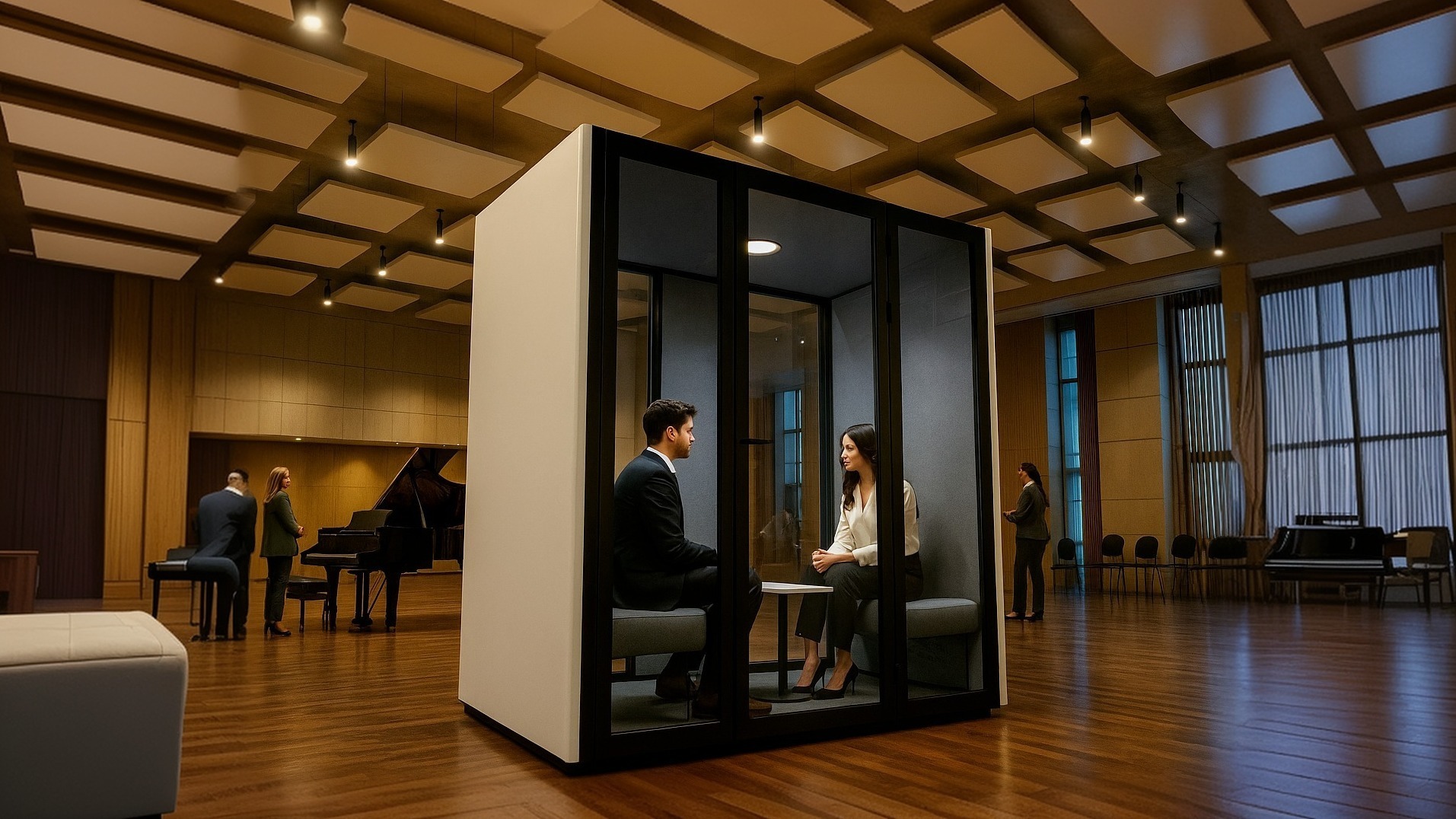 Soundproof Office Pod Phone Booth - 2-4 Person