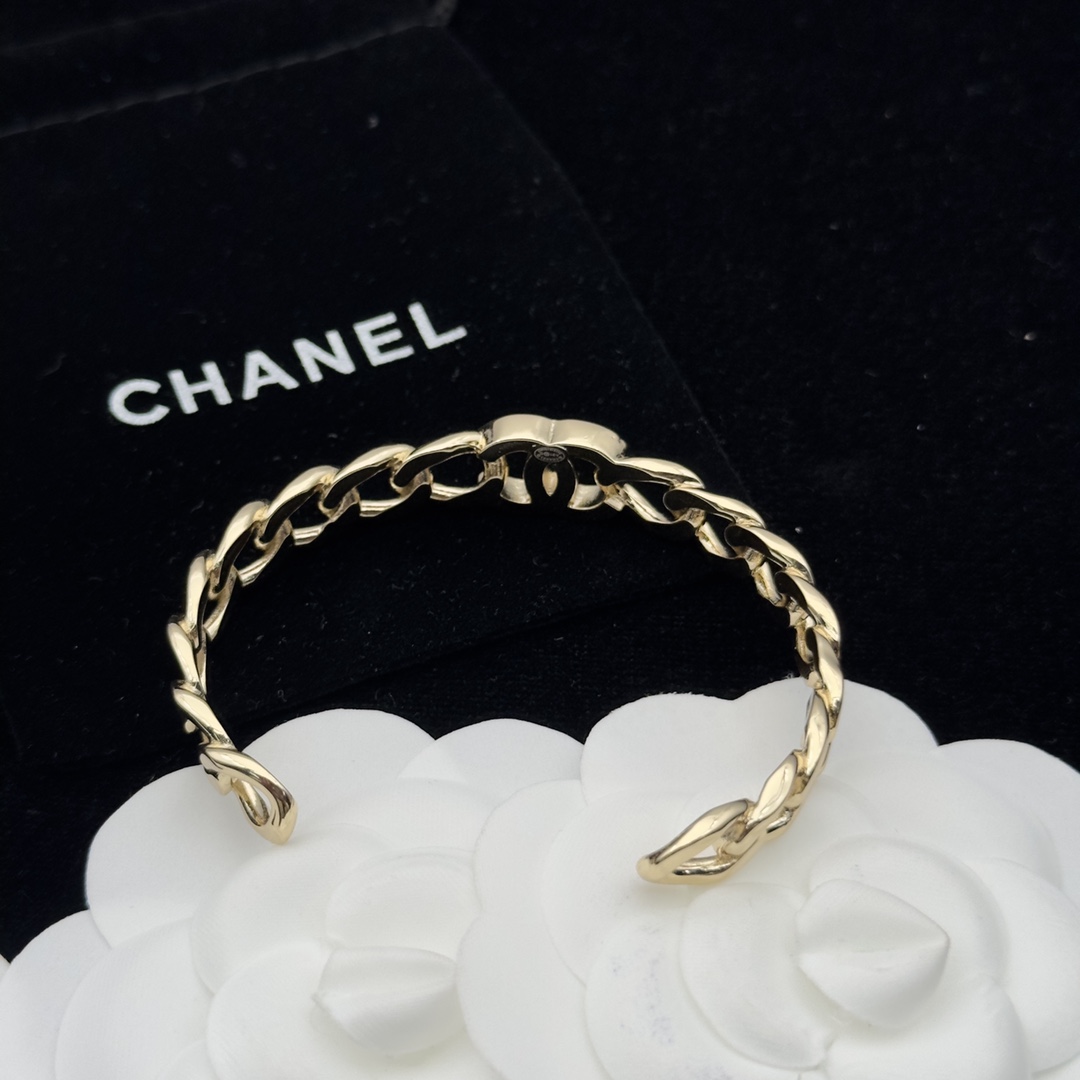 Two-Tone Chain-Link Open Cuff Bracelets (Gold & Silver-Tone)