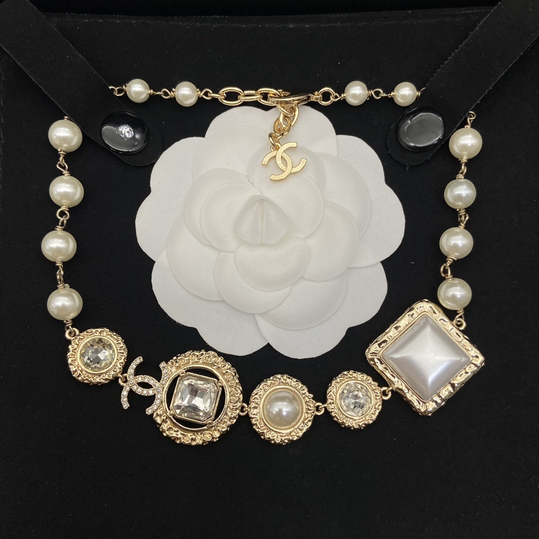 Gold-Toned & Pearl Jewelry Set with Crystal & Textured Accents (3 Earring Styles, Necklace, Bracelet)