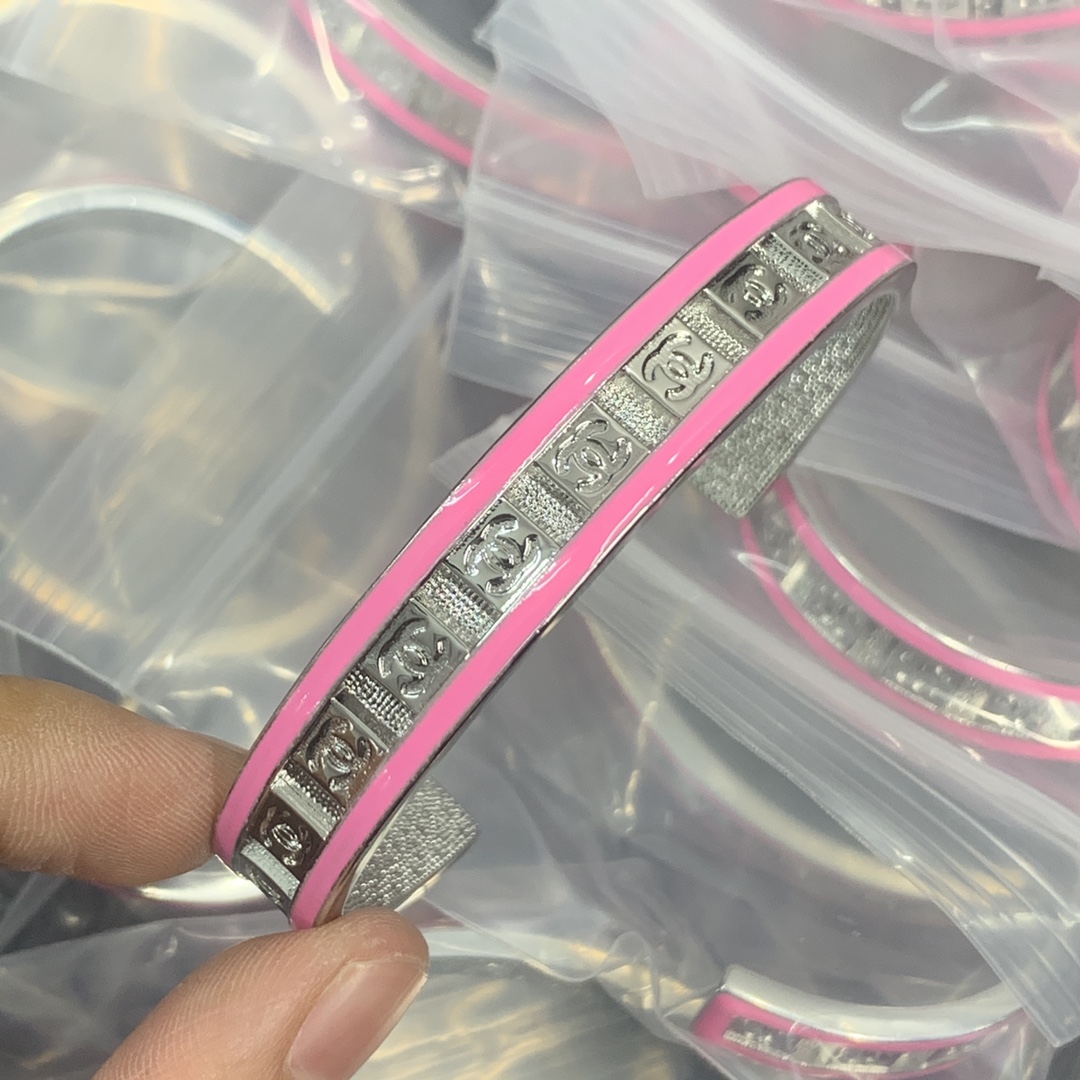 wo-Tone Enamel Open Cuff Bracelets (Gold & Silver-Tone)