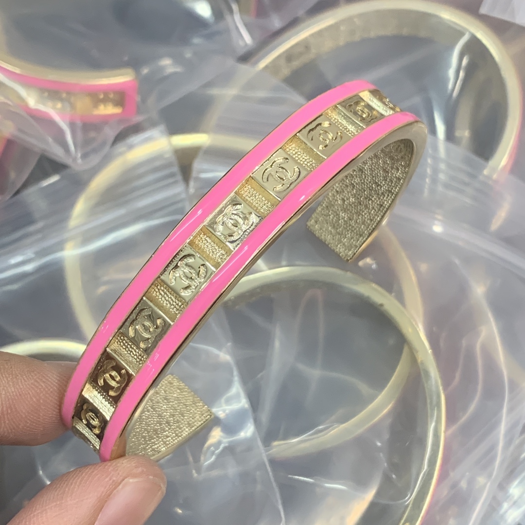 wo-Tone Enamel Open Cuff Bracelets (Gold & Silver-Tone)