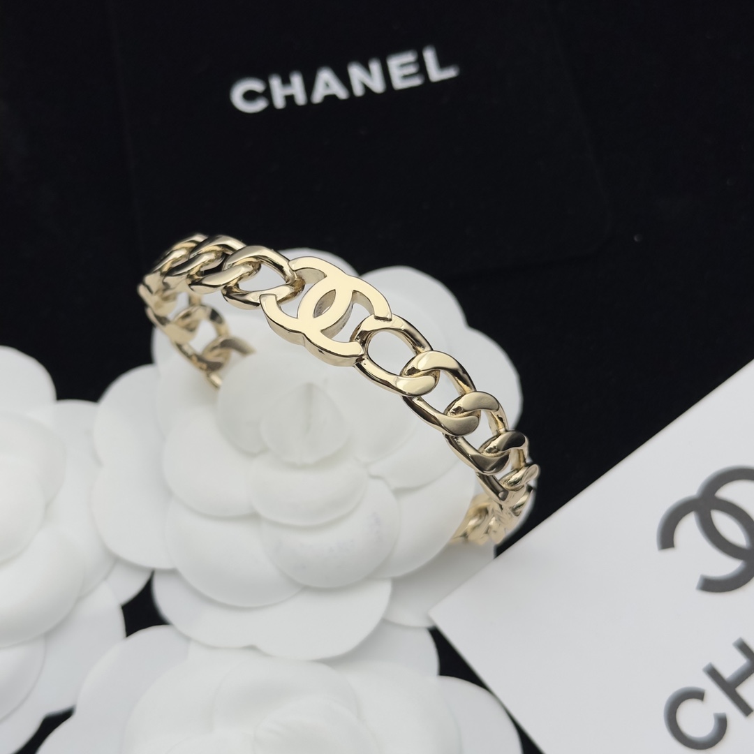 Two-Tone Chain-Link Open Cuff Bracelets (Gold & Silver-Tone)