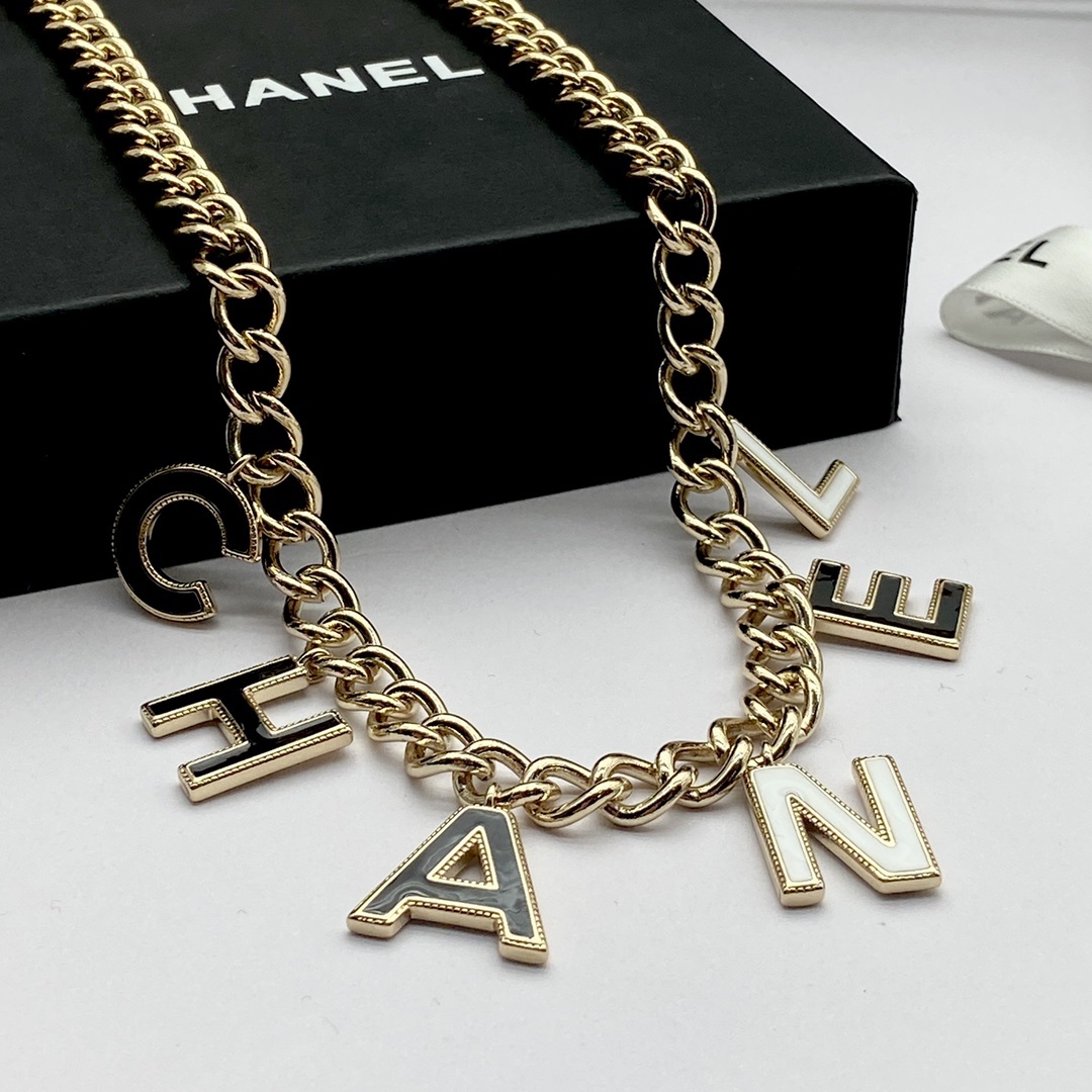 Gold-Toned Jewelry Set with Multi-Style Letter Charms (Necklace, Bracelet, Earrings)