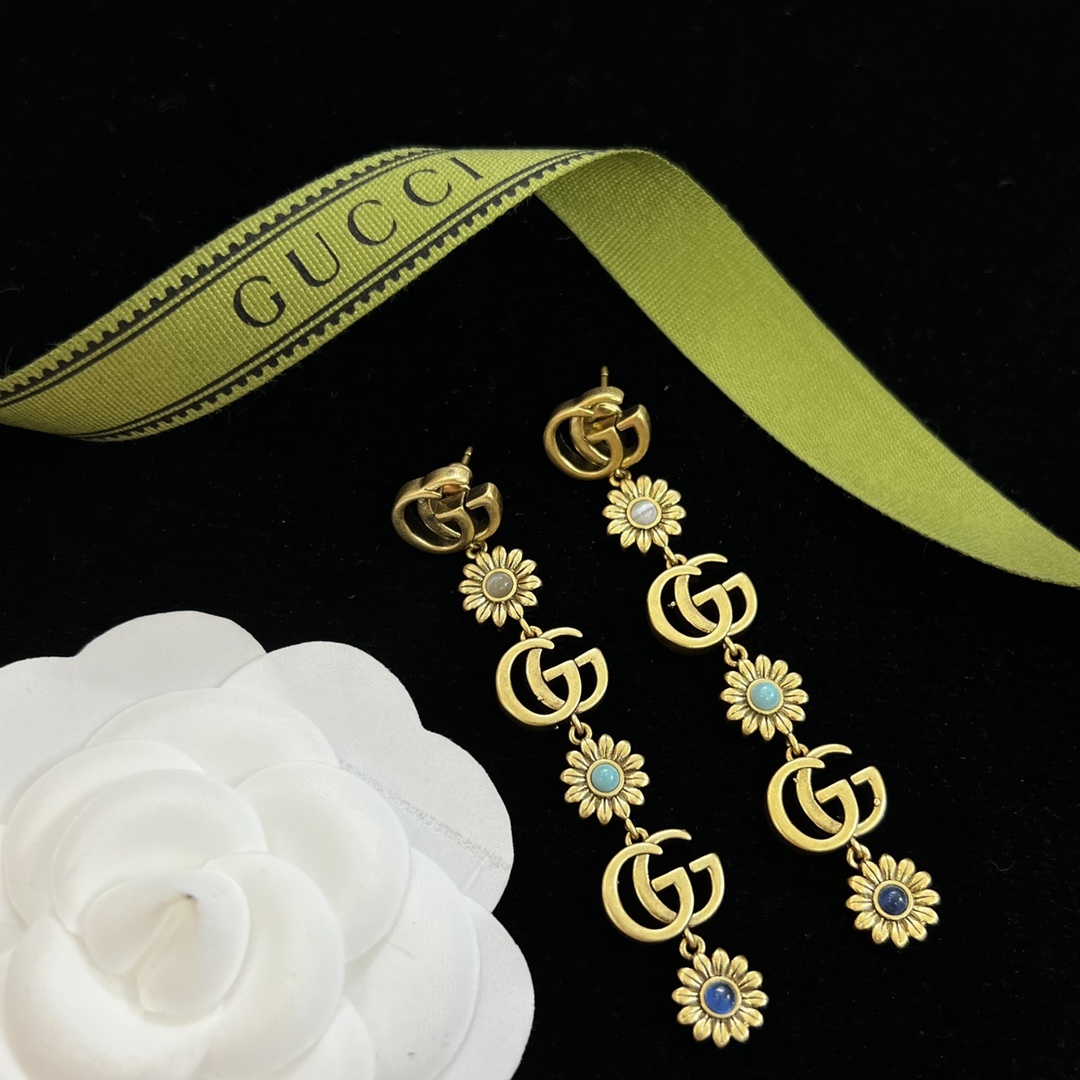 Gold-Tone Floral & Geometric Jewelry Set: Necklace, Bracelet, Cuff, Earrings & Ring