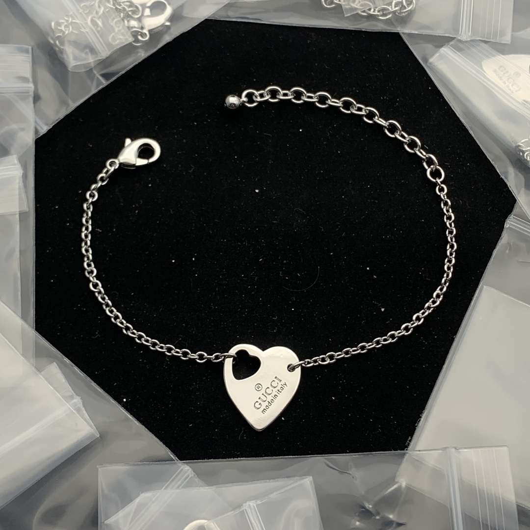 Two-Tone Heart Cutout Jewelry Set: Silver/Gold Necklaces, Bracelet, Ring & Earrings