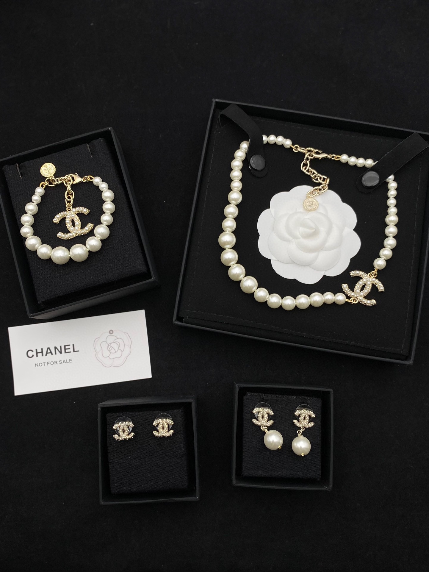 100th Anniversary Pearl Commemorative Jewelry Set (Necklace, Bracelet, 2 Earring Styles)