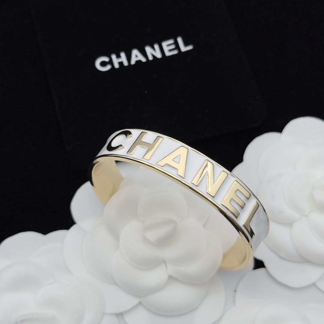 Three-Tone Enamel Open Cuff Bracelet Set