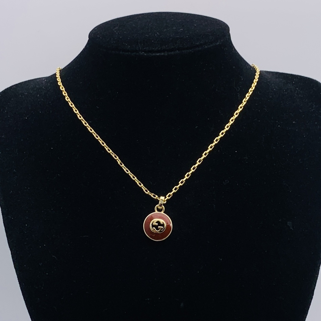 Gold-Tone Enamel Jewelry Set: Necklace, Bracelet & Ring