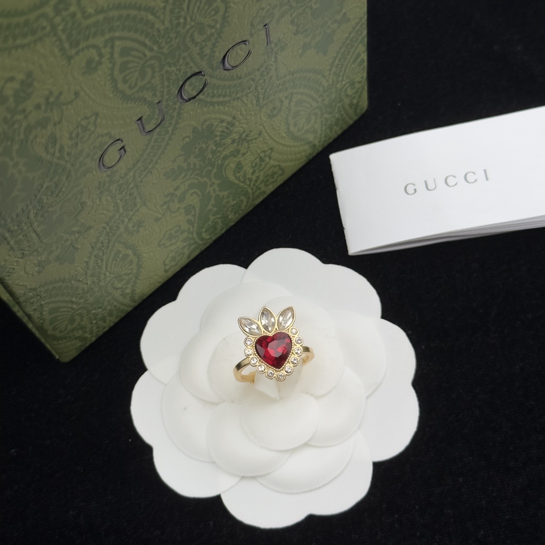 Two-Tone Heart & Crystal Jewelry Set: Necklace, Bracelet, Earrings & 2 Rings