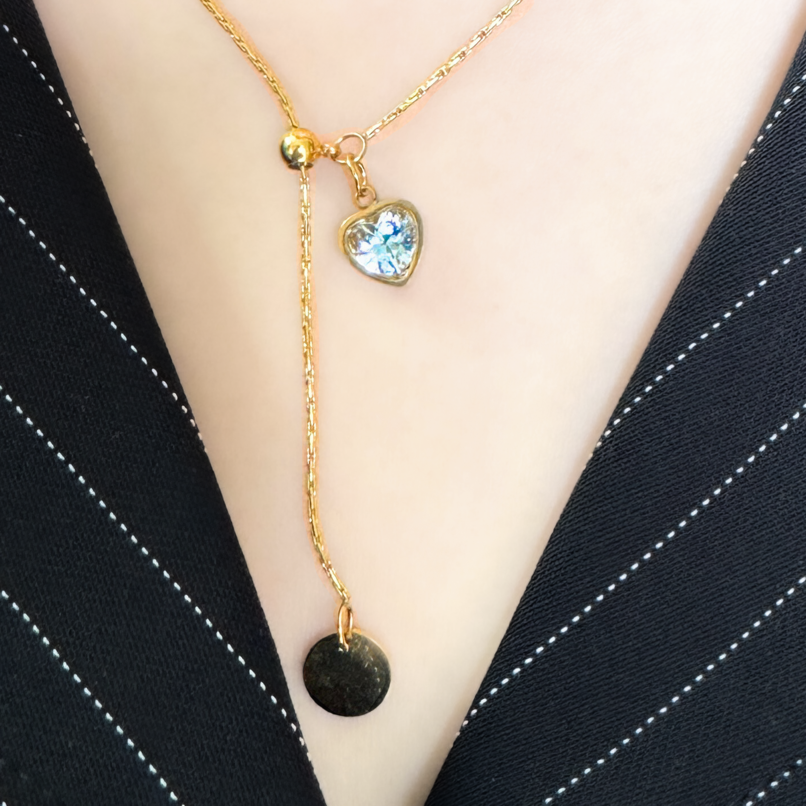 18k Gold Heart Pendant Necklace | Anti_Tarnish