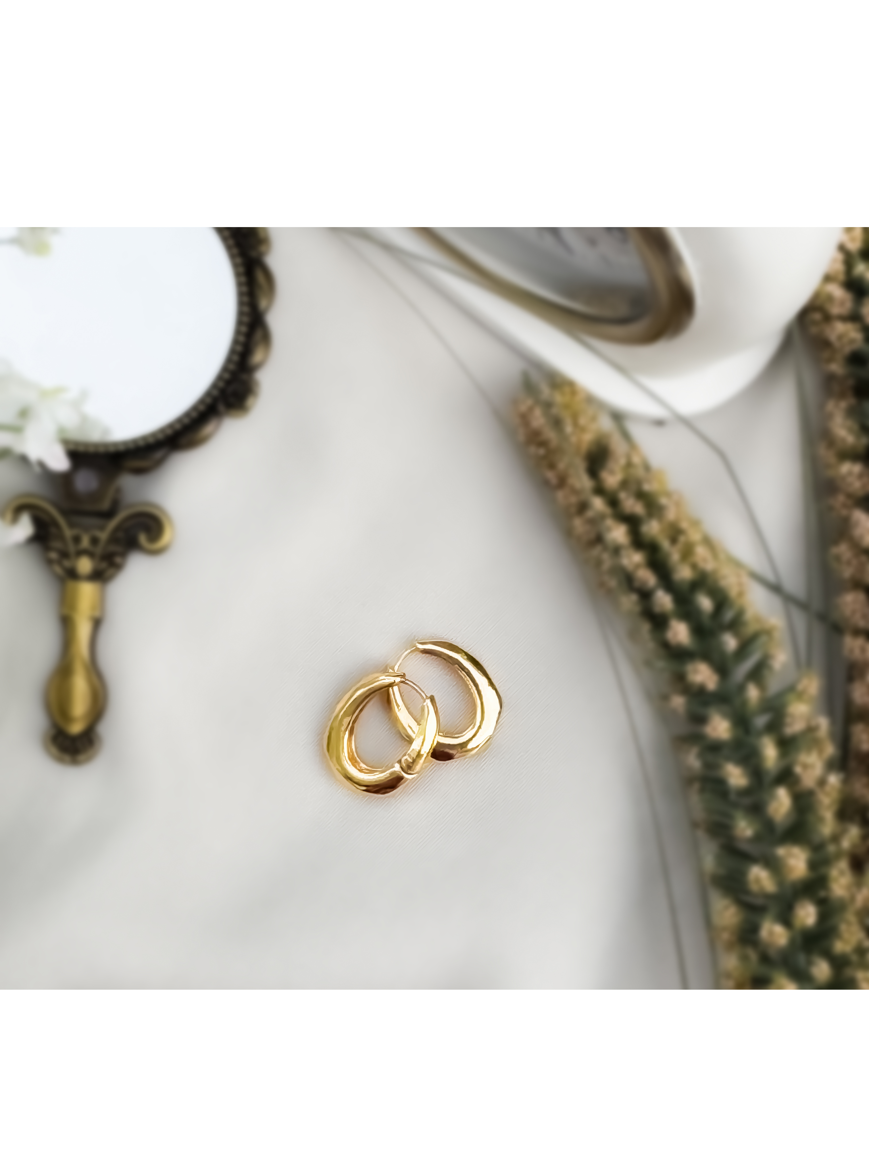 Gold Geometric Hoop Earrings